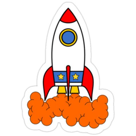 Rocket Stickers By Robotrobotrobot Redbubble