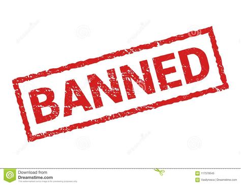 Banned Rubber Stamp Isolated. Vector Sticker Banned Prohibition Sign ...