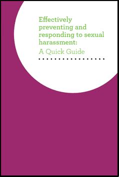 Effectively Preventing And Responding To Sexual Harassment Quick Guide Australian Human Rights