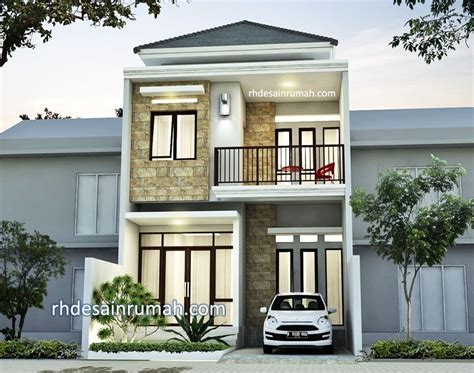 Desain Tampak Depan Rumah Minimalis 2 Lantai Lebar 6 Meter Homecare24
