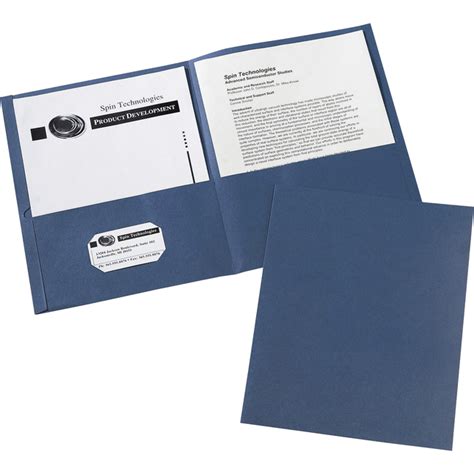 Avery 2 Pocket Folder 40 Sheet Capacity Dark Blue Pack Of 25 Add