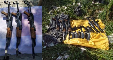 Bsf Recovers 3 Ak 47 Rifles Two M 16 Rifles Ammo In Arms Haul Near