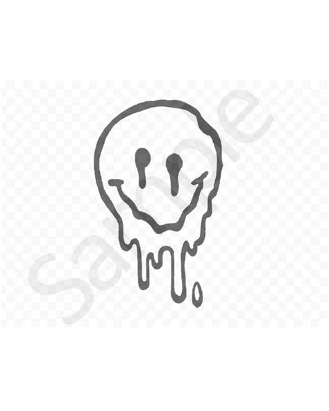 Drippy Drip Smiley Smile Face Svg File Only Etsy