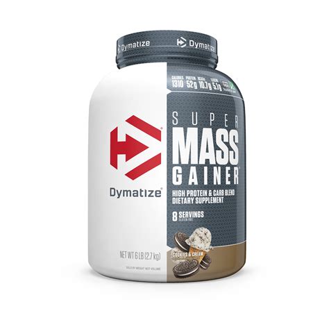 Buy Dymatize Super Mass Gainer Protein Powder Cookies And Cream 52g Protein 6 Lb Online In Sri