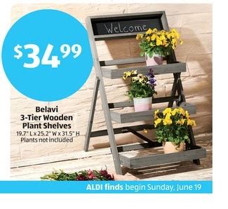 Aldi Introduces Belavi Tier Wooden Plant Shelves Aldi Reviewer