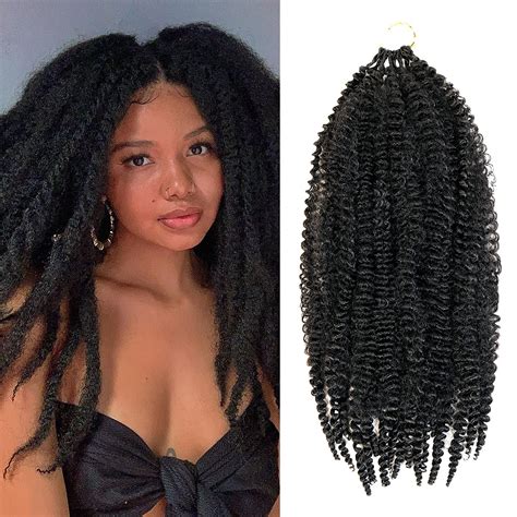 Buy Au Then Tic 18 Inch 6 Pack Afro Kinky Twist Braid Hair Pre Looped 6 Packs 18 Inch Springy