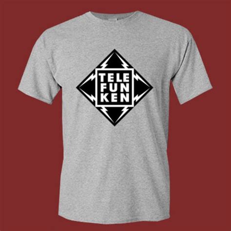 Telefunken Elektroakustik Logo Mens Grey T Shirt Size S 5xl Ebay