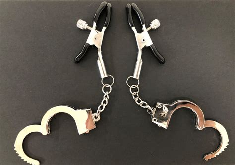 Nipple Clamps With Metal Mini Cuffs Finger And Toe Cuffs Etsy