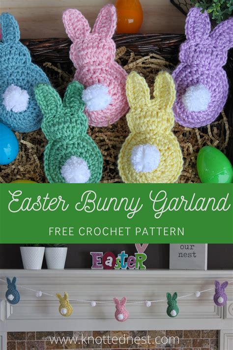 Easter Bunny Garland Free Pattern The Knotted Nest Easter Crochet