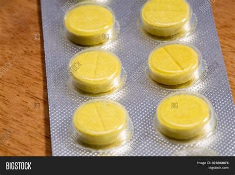 Yellow Tablets Close Image And Photo Free Trial Bigstock
