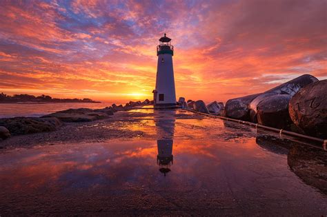 Lighthouse At Sunsrise Hd Nature 4k Wallpapers Images