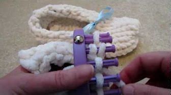 Toe Up Slippers Tutorial Loom Knitting Youtube Loom Crochet Loom