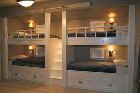 Quad Bunk Beds Inspired By Others On Pinterest Bunk Beds Built In Bunk Bed Plans Diy Bunk Bed