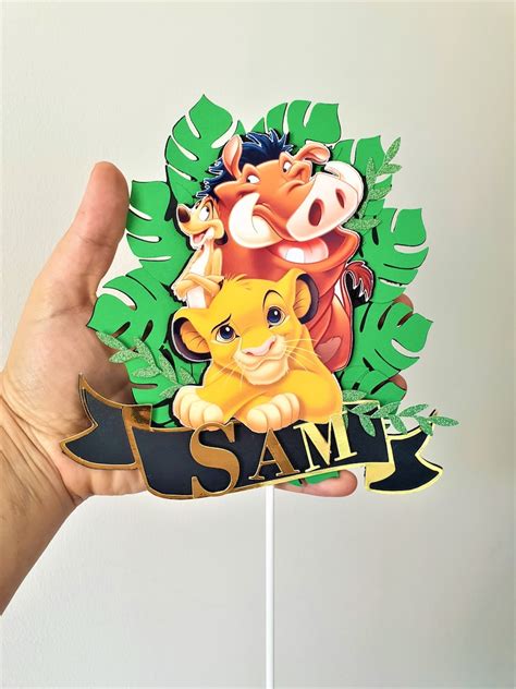 Personalised The Lion King Simba 3d Cake Topper Theme Etsy