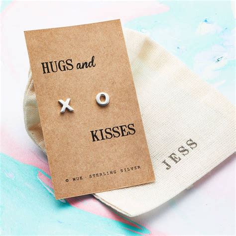 Hugs And Kisses Silver Earrings These Dainty Thoughtful Sterling