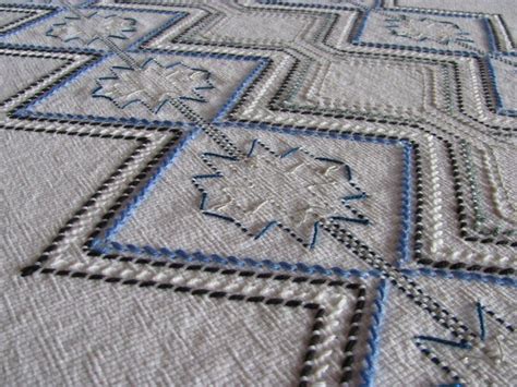 Silver N Blue Stars Swedish Weaving Blanket Pattern In 2020 With