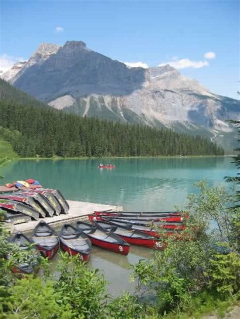 Canoeing In Yoho National Park And The Canadian Rockies British