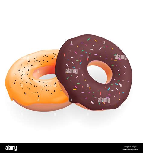 Realistic 3d Sweet Tasty Donuts Vector Illustration Stock Vector Image