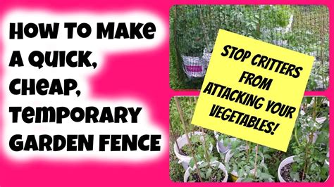 Made available in different finish forms including in form of plastic. How To Make a Quick, Cheap, Temporary Garden Fence to Stop Critters from Eating Your Vegetables ...