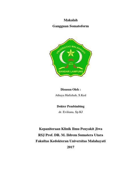 Click on the first link on a line below to go directly to a page where gangguan is defined. makalah gangguan somatoform