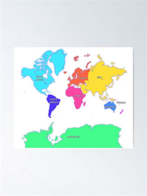 Map Of The World Continents Names Africa Asia Europe America