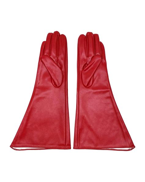 infinity faux leather gloves red leather gloves faux leather red gloves