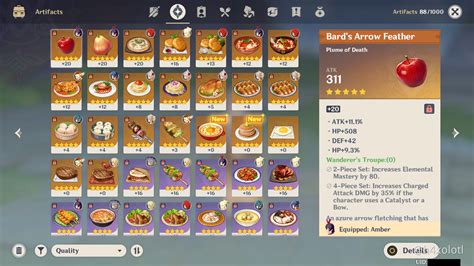 Artifacts Got Turned Into Food Genshin Impact Official Community