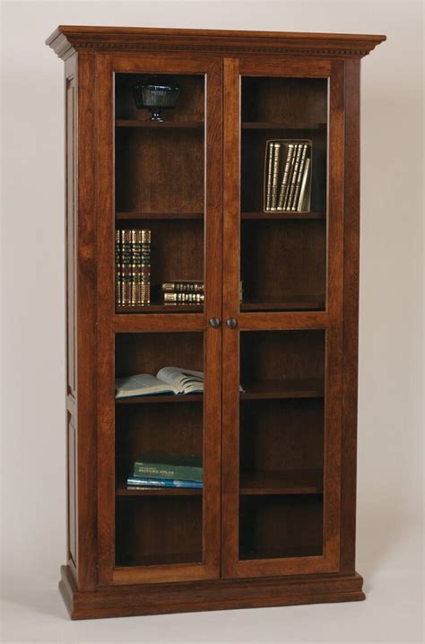 Classic Bookcase Full Length Glass Doors Home Office And Workspace