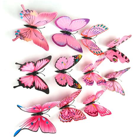 12pcs 3d Butterfly Wall Stickers Home Decorations Butterflies Wallpaper