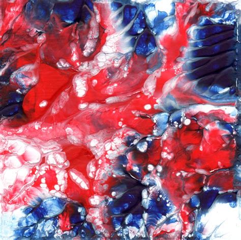 Red White And Blue Acrylic Experiment Gumnut Inspired