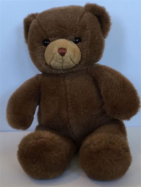 Gund Teddy Bear Vintage Plush Stuffed Animal 1983 Brown Childhood Toy