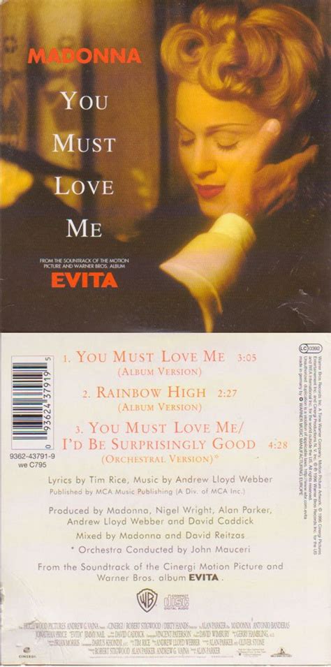 You Must Love Me French Cd Single Madonnashop