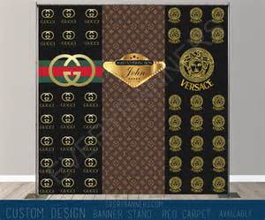 Gucci Theme Party Backdrop Idea Step And Repeat Custom Backdrop Banner