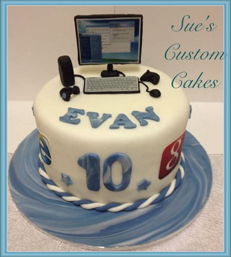 137 reviews of oh cake. PC birthday cake Fondant PC, computer, miniature, edible ...