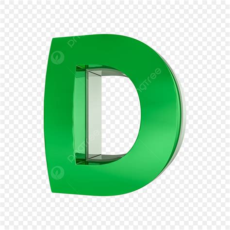 Letter D Clipart Transparent Png Hd 3d Letter D Alphbets Fonts Green