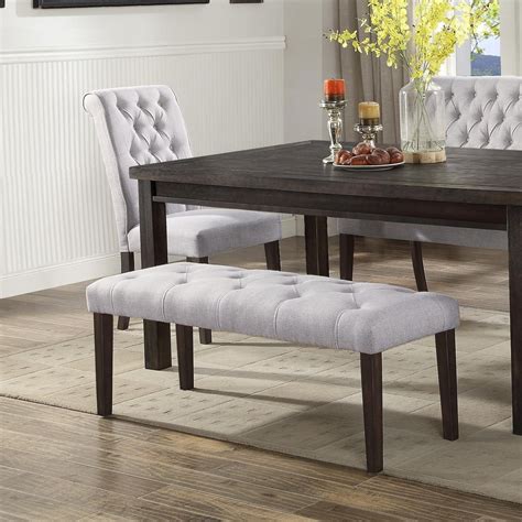 There are backless benches, padded and upholstered them, skewer. Crown Mark Palmer Dining 2022-BENCH Upholstered Dining ...