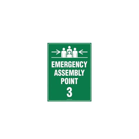 Sign Emergency Assembly Point 3