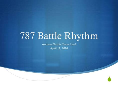 Ppt 787 Battle Rhythm Powerpoint Presentation Id2353357