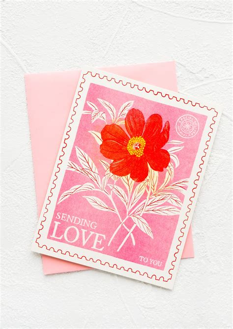 sending love stamp card greeting card design card design card illustration