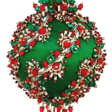 Beaded Christmas Ornament Kit Yuletide Greeting Etsy