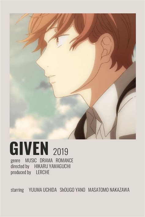 Given Poster By Cindy Pósteres Ilustraciones Poster Anime Anime