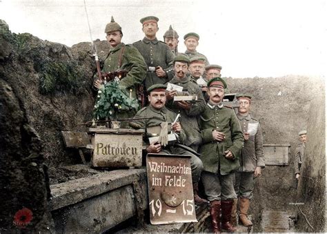 Imperial German Photos From Ww1 In Colour Christmas Truce World War