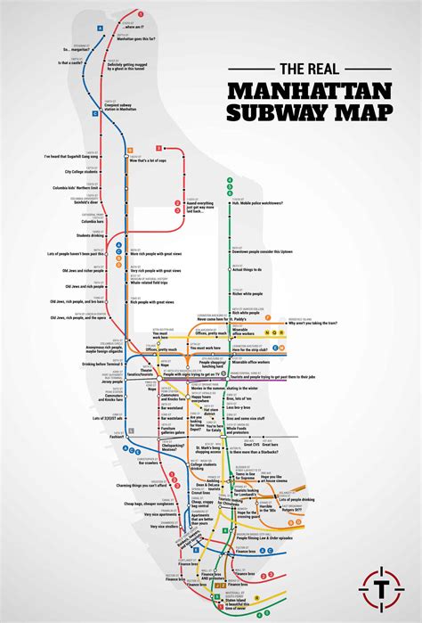 The Real Manhattan Subway Map Huffpost