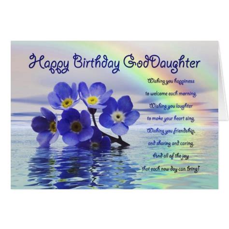 The biggest greetings are for my. Birthday card for goddaughter with forget me nots | Zazzle