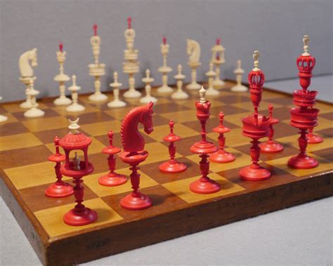 Fine German “selenus Chess Set 18th Century Luke Honey Decorative