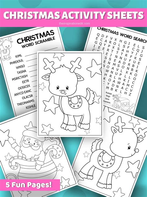 Christmas Activity Sheets For Kids · The Inspiration Edit