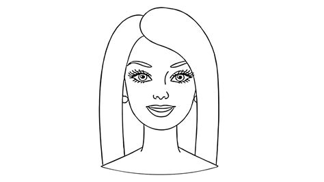Barbie Face Drawing At Explore Collection Of