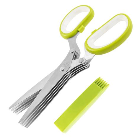 Herb Scissors Stainless Steel Multipurpose Kitchen Shear With 5 Blades