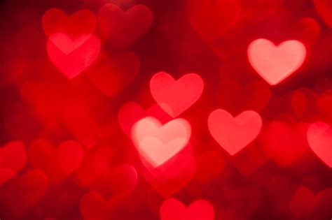 Romantic Valentines Day Red Background Heart Shaped Wallpaper Download