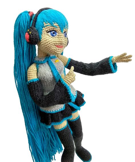 hatsune miku muñeca vocaloid carácter anime amigurumi crochet etsy